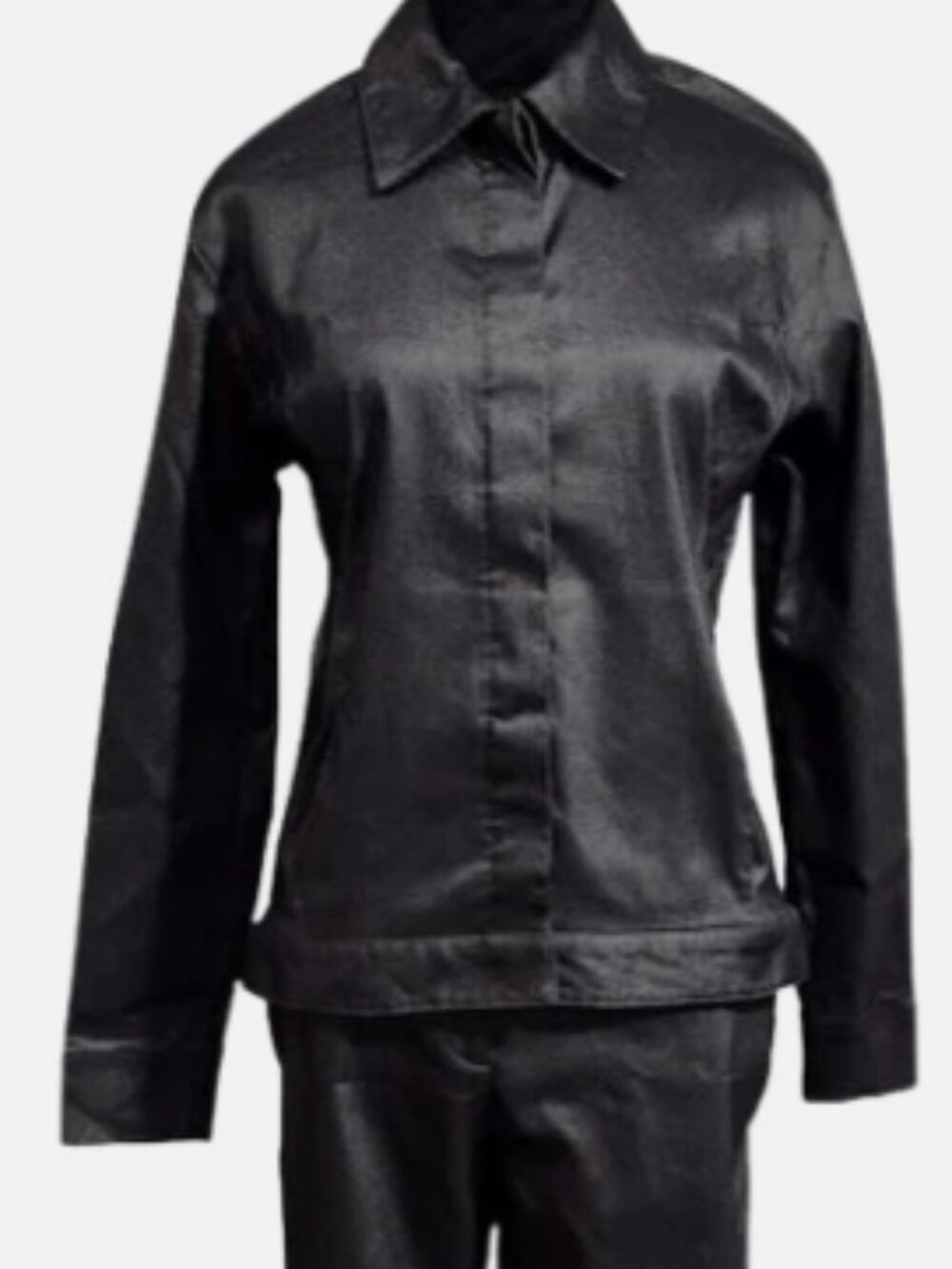 Vintage Laura Leigh LTD Black Iridescent Jacket & Pant RN 92608 Women's Size 6